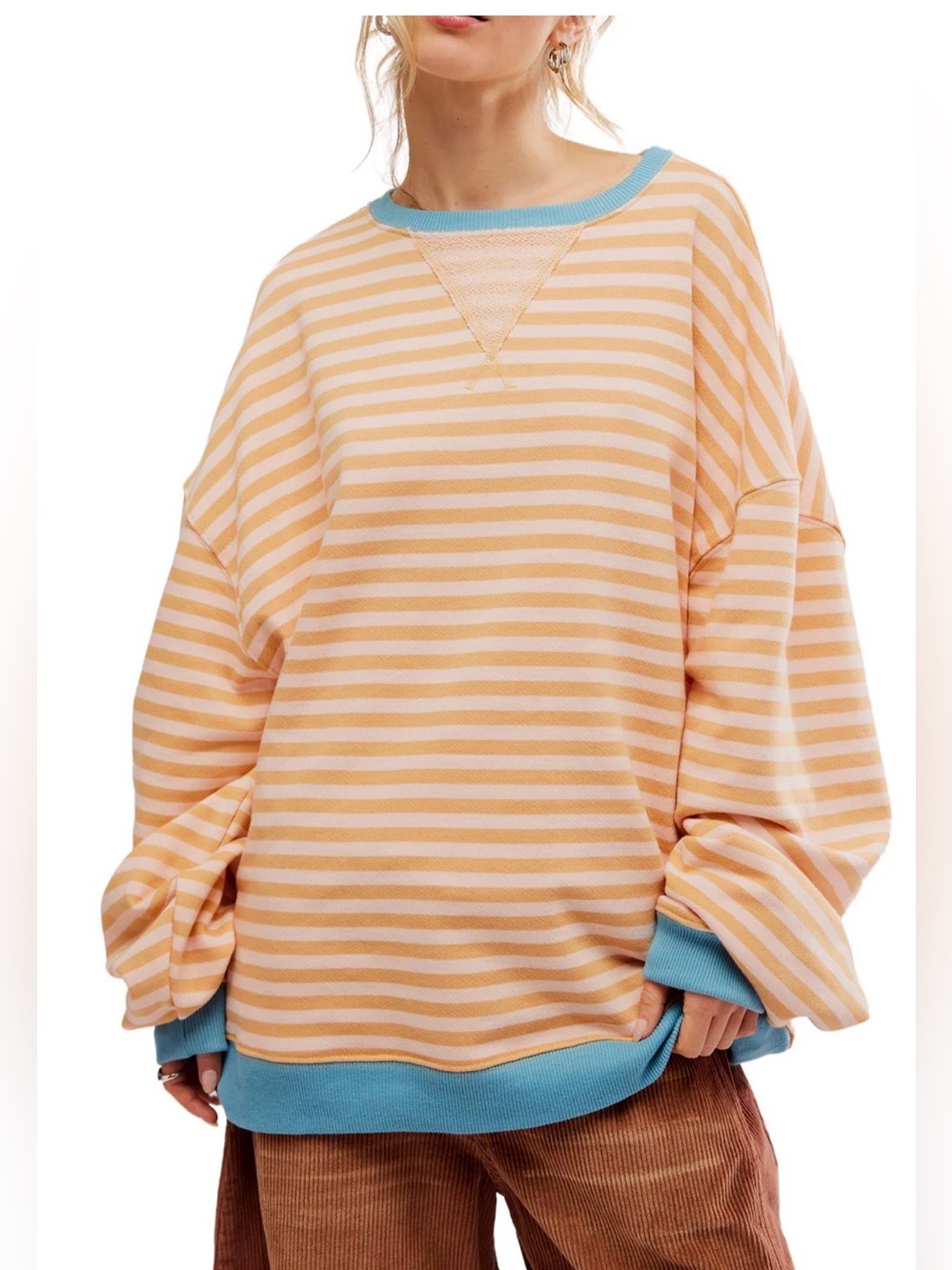 Free People Women's Classic Striped Crew